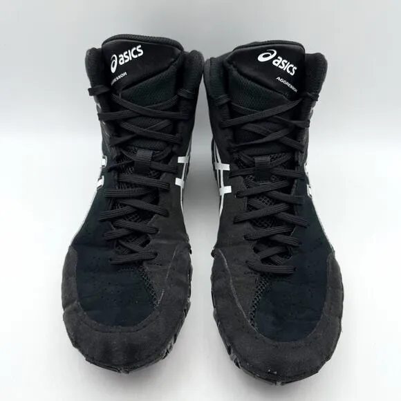 Asics Mens Aggressor 5 Wrestling Shoes US 9.5 Black White Athletic NIB