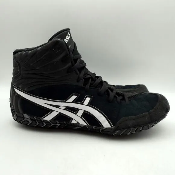 Asics Mens Aggressor 5 Wrestling Shoes US 9.5 Black White Athletic NIB