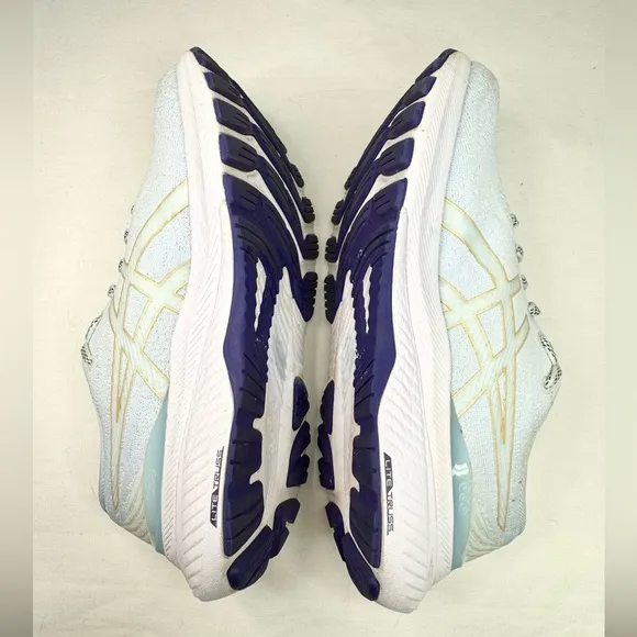ASICS Women's Gel-Kayano 29 Running Shoes 7.5 Sky/Champagne Light Blue/Gold