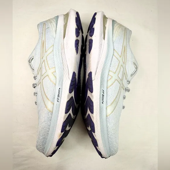 ASICS Women's Gel-Kayano 29 Running Shoes 7.5 Sky/Champagne Light Blue/Gold