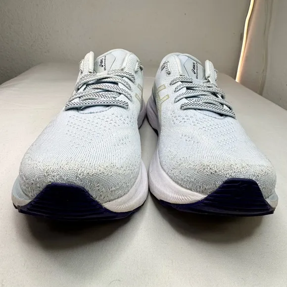 ASICS Women's Gel-Kayano 29 Running Shoes 7.5 Sky/Champagne Light Blue/Gold