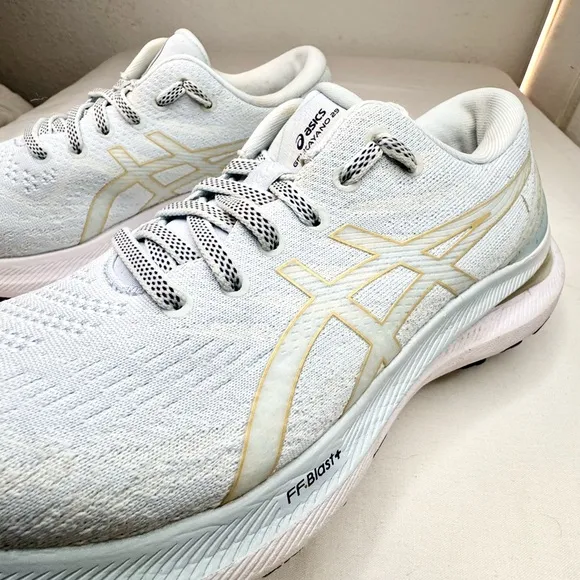 ASICS Women's Gel-Kayano 29 Running Shoes 7.5 Sky/Champagne Light Blue/Gold