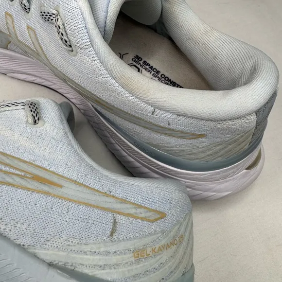 ASICS Women's Gel-Kayano 29 Running Shoes 7.5 Sky/Champagne Light Blue/Gold