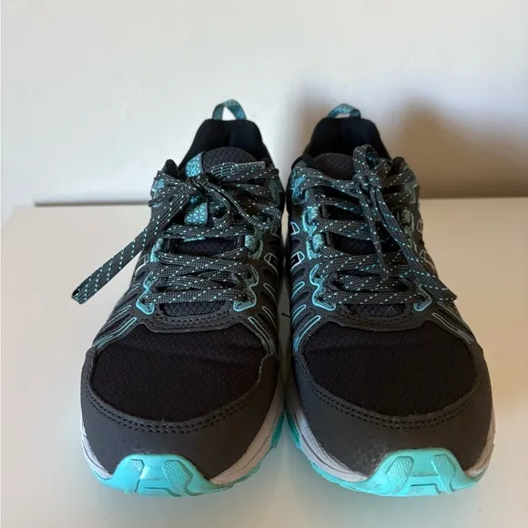 ASICS Women's Gel-Venture 7 Black and Blue Shoes