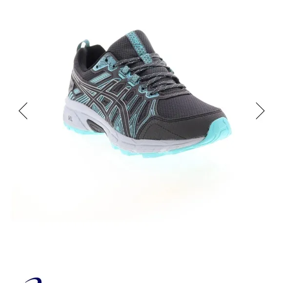 ASICS Women's Gel-Venture 7 Black and Blue Shoes
