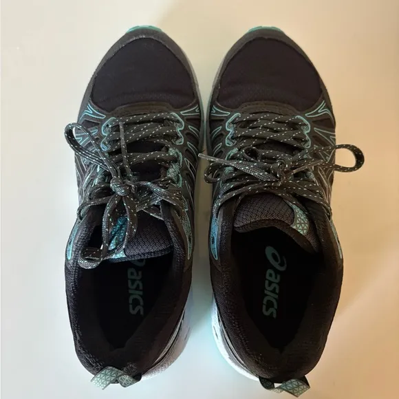 ASICS Women's Gel-Venture 7 Black and Blue Shoes