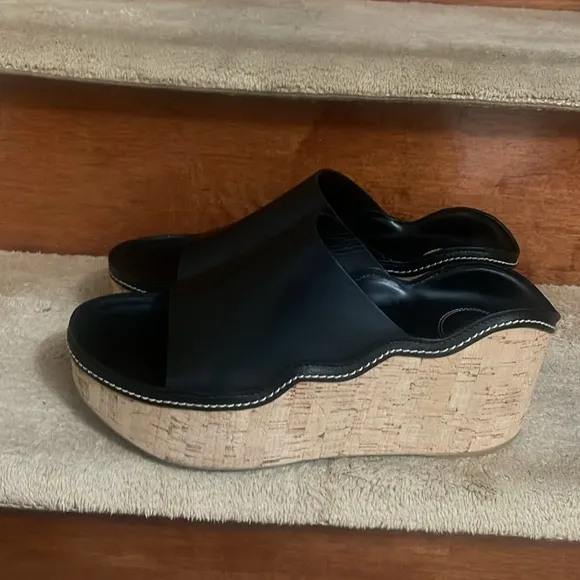 Authentic CHOLE Women’s Shoes Black Genuine Leather Platform Size 40 /9.…