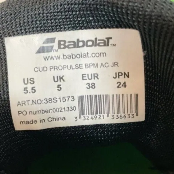 Babolat CUD Propulse BPM All Court JR boys Tennis Shoe sneakers youth size 5.5