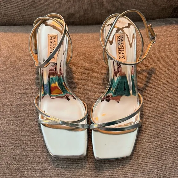 Badgley Mischka Callie Beaded Heel Sandal 7.5