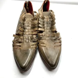 Bed Stu Las Cruces Flat Shoes Women's Brown Leather 11 Pull On Strap