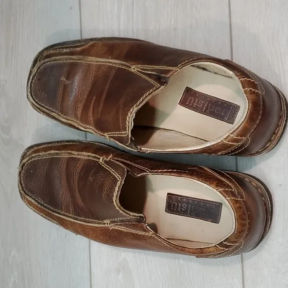 Bed Stu Mens Leather Square Toe Loafer Oxford shoes sz 9