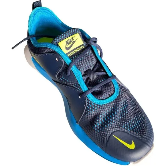 Big Kids Sneakers Size 6Y Nike Flex Contact 3 (GS)Running Shoes Blue