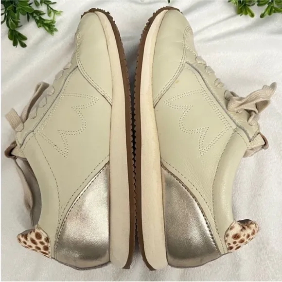 BIRDIES The Roadrunner LOW-TOP RETRO SNEAKERS Dune Animal Print Women's Sz 7