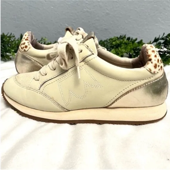 BIRDIES The Roadrunner LOW-TOP RETRO SNEAKERS Dune Animal Print Women's Sz 7