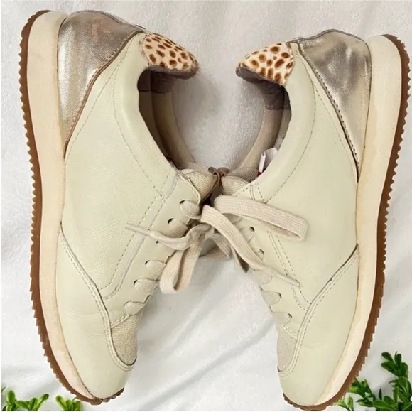 BIRDIES The Roadrunner LOW-TOP RETRO SNEAKERS Dune Animal Print Women's Sz 7