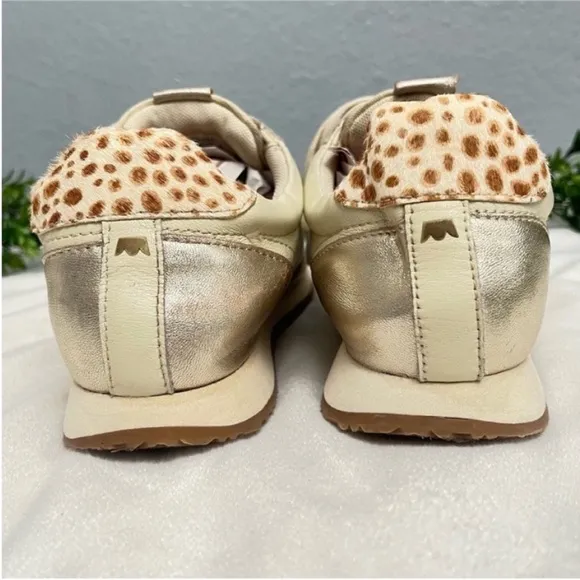 BIRDIES The Roadrunner LOW-TOP RETRO SNEAKERS Dune Animal Print Women's Sz 7
