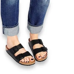 Birkenstock Arizona Bs Narrow Fit Leather Sandal Black Women’s 37