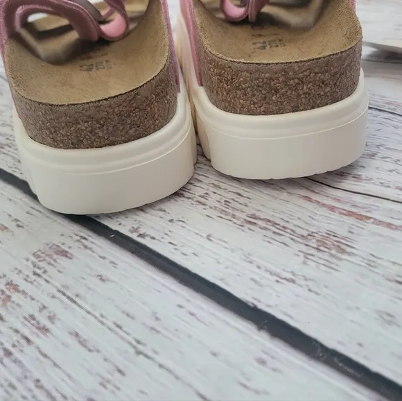 Birkenstock Arizona Chunky Suede Leather Sandals Candy Pink Papillio 42 NEW NWT