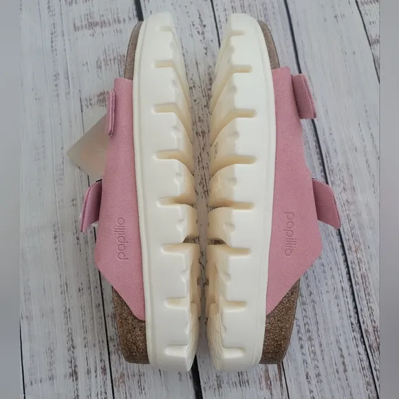Birkenstock Arizona Chunky Suede Leather Sandals Candy Pink Papillio 42 NEW NWT