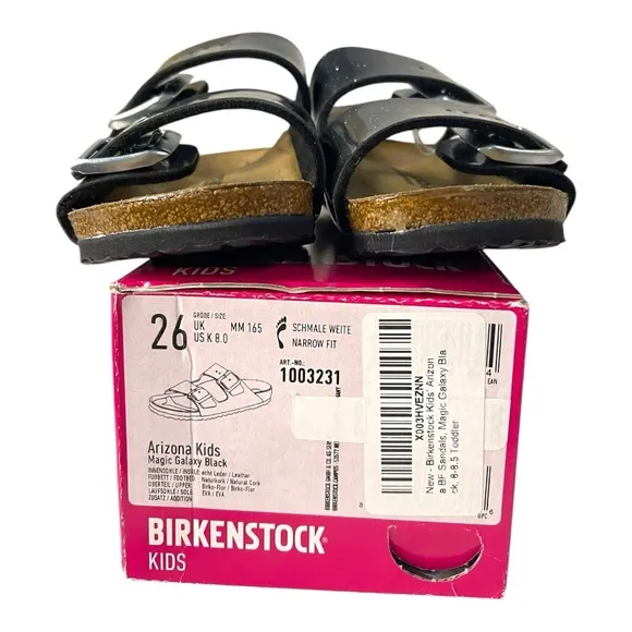 Birkenstock Arizona Kids Sandals – Magic Galaxy Black – Size 26 (US 8)