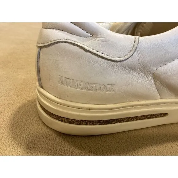 Birkenstock Bend White Low Leather Sneakers, Women Size 8/Men Size 6, EU Size 39