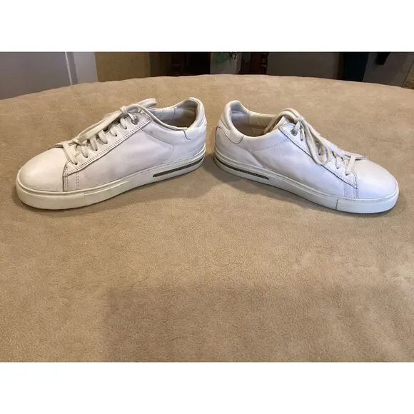 Birkenstock Bend White Low Leather Sneakers, Women Size 8/Men Size 6, EU Size 39