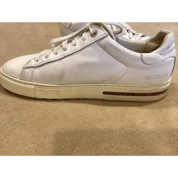 Birkenstock Bend White Low Leather Sneakers, Women Size 8/Men Size 6, EU Size 39