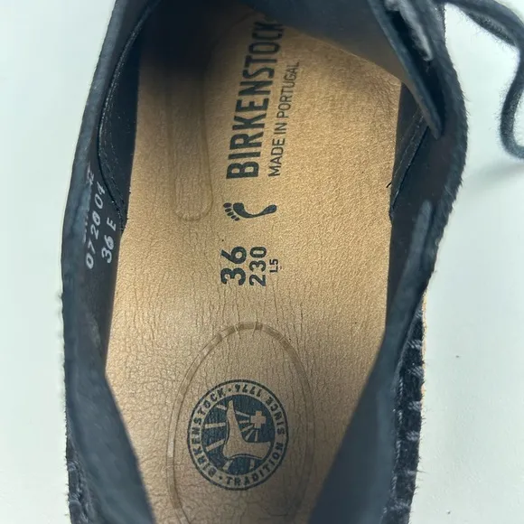 BIRKENSTOCK BLACK WOMENS GARY SUEDE LACE UP SIZE 365-5.5  US