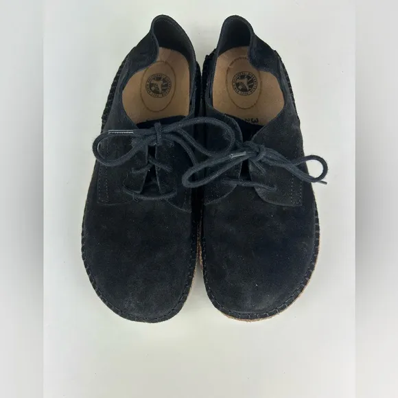 BIRKENSTOCK BLACK WOMENS GARY SUEDE LACE UP SIZE 365-5.5  US