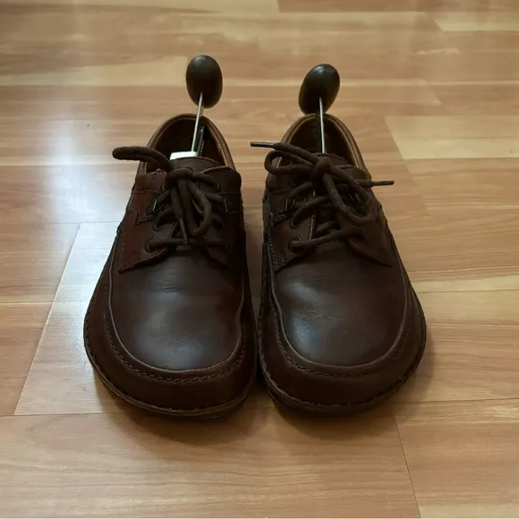 Birkenstock Brown Leather Baltimore Bohemian Moc Toe Lace Up Oxford Loafer Sz 7