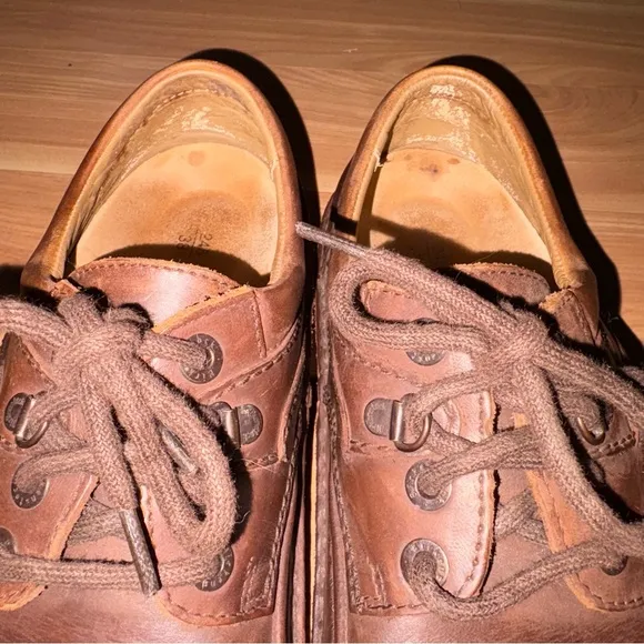 Birkenstock Brown Leather Baltimore Bohemian Moc Toe Lace Up Oxford Loafer Sz 7