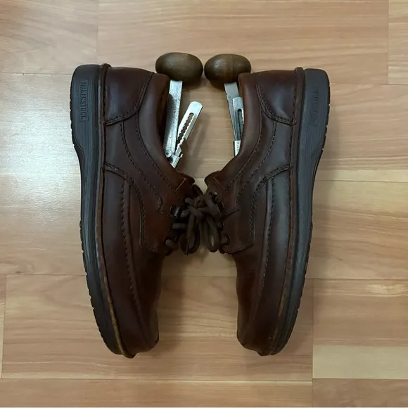 Birkenstock Brown Leather Baltimore Bohemian Moc Toe Lace Up Oxford Loafer Sz 7