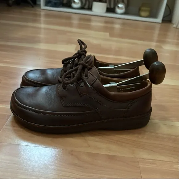 Birkenstock Brown Leather Baltimore Bohemian Moc Toe Lace Up Oxford Loafer Sz 7