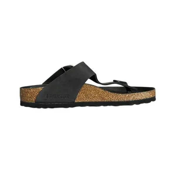 Birkenstock Gizeh Big Buckle Women's Leather Sandals Black L6/M4 Unisex Summer