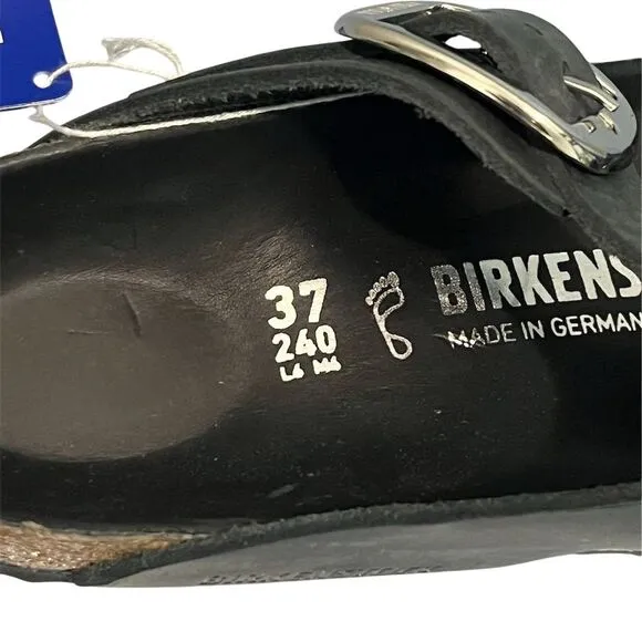 Birkenstock Gizeh Big Buckle Women's Leather Sandals Black L6/M4 Unisex Summer
