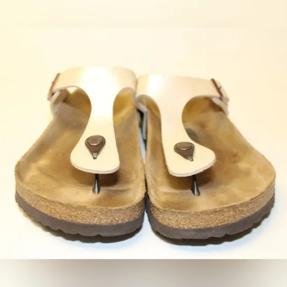 Birkenstock Gizeh Sandal Women Size 9 R 40 Germany Made Pearl Thongs Shoes