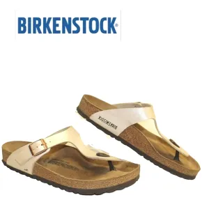 Birkenstock Gizeh Sandal Women Size 9 R 40 Germany Made Pearl Thongs Shoes