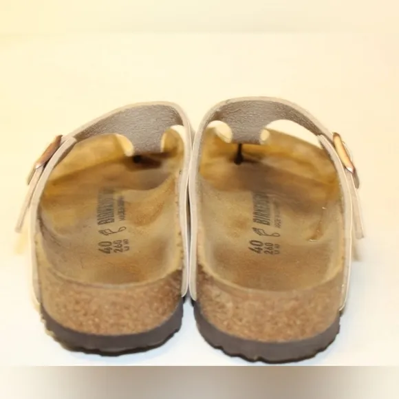 Birkenstock Gizeh Sandal Women Size 9 R 40 Germany Made Pearl Thongs Shoes