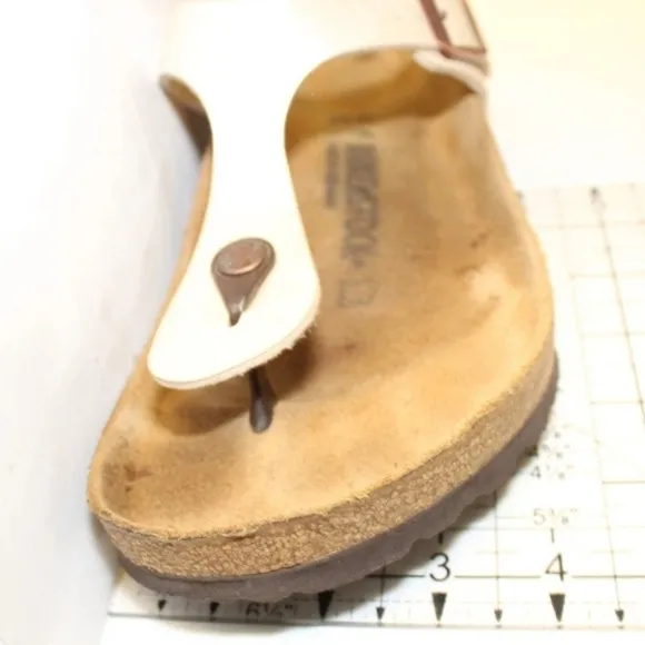 Birkenstock Gizeh Sandal Women Size 9 R 40 Germany Made Pearl Thongs Shoes