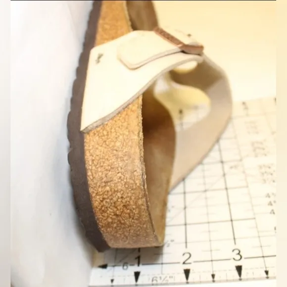 Birkenstock Gizeh Sandal Women Size 9 R 40 Germany Made Pearl Thongs Shoes