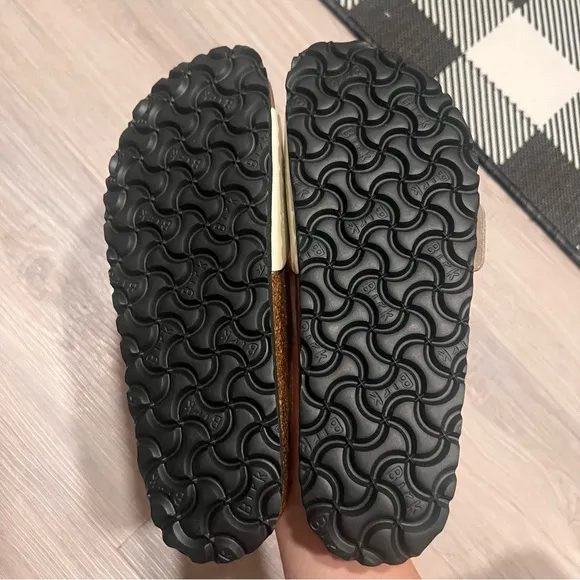 Birkenstock Madrid Big Buckle Natural Leather Patent Sandals