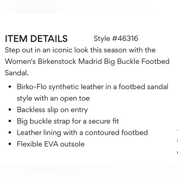 Birkenstock Madrid Big Buckle Sandals in Black Licorice