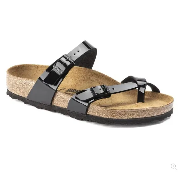 Birkenstock Mayari Black Patent Sandals Regular Width, US 6-6.5