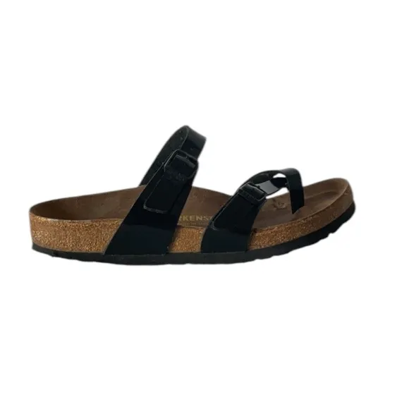 Birkenstock Mayari Black Patent Sandals Regular Width, US 6-6.5