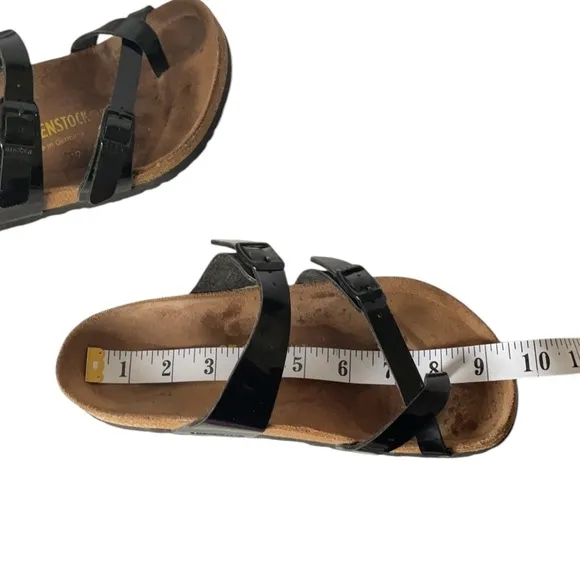Birkenstock Mayari Black Patent Sandals Regular Width, US 6-6.5