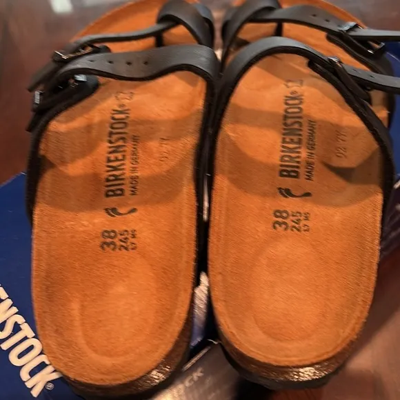 Birkenstock Mayari black sandals size 38 or women’s 8, narrow fit