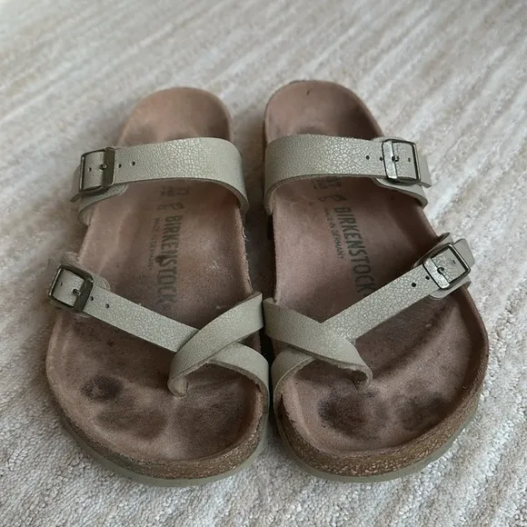 Birkenstock Mayari Vegan Faded Khaki Birkibuc™ EU 37 | 6.5
