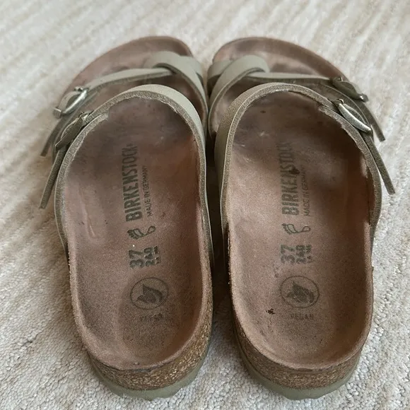 Birkenstock Mayari Vegan Faded Khaki Birkibuc™ EU 37 | 6.5
