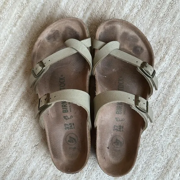 Birkenstock Mayari Vegan Faded Khaki Birkibuc™ EU 37 | 6.5