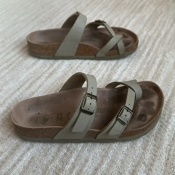 Birkenstock Mayari Vegan Faded Khaki Birkibuc™ EU 37 | 6.5